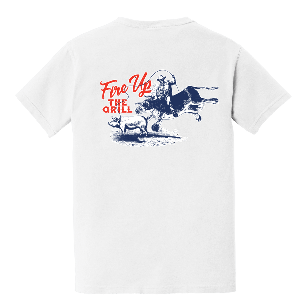 I Cook You Look Pocket T-Shirt – Fire Up the Grill - Merchandise | My Store