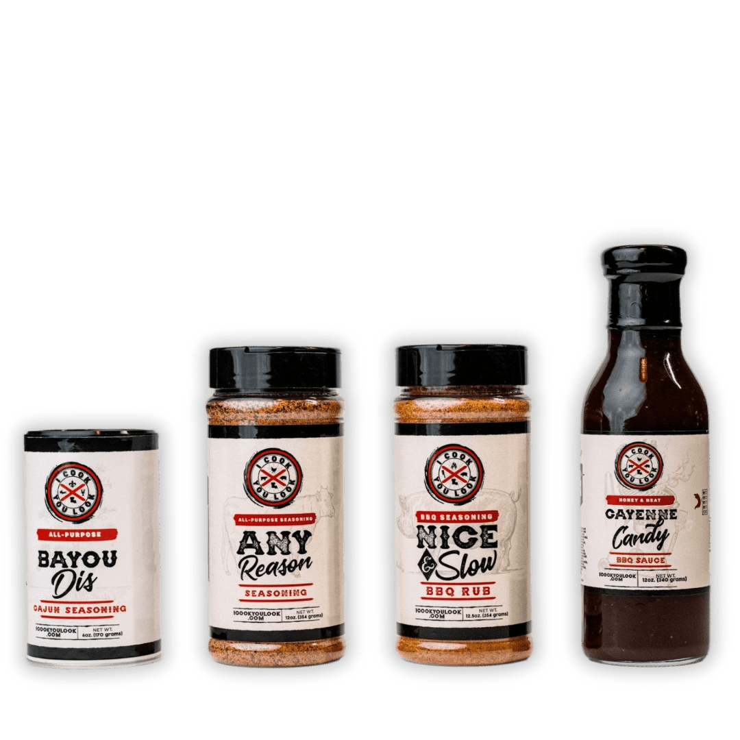 The Pit Pack Cajun Seasoning & BBQ Sauce Bundle by I Cook You Look